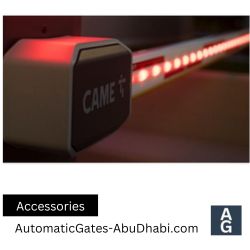 CAME automatic barrier with integrated LED 8M lights for safety and nighttime visibility