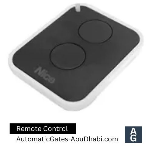 A compact remote control tailored for Nikita, equipped with various buttons for seamless control and convenience.
