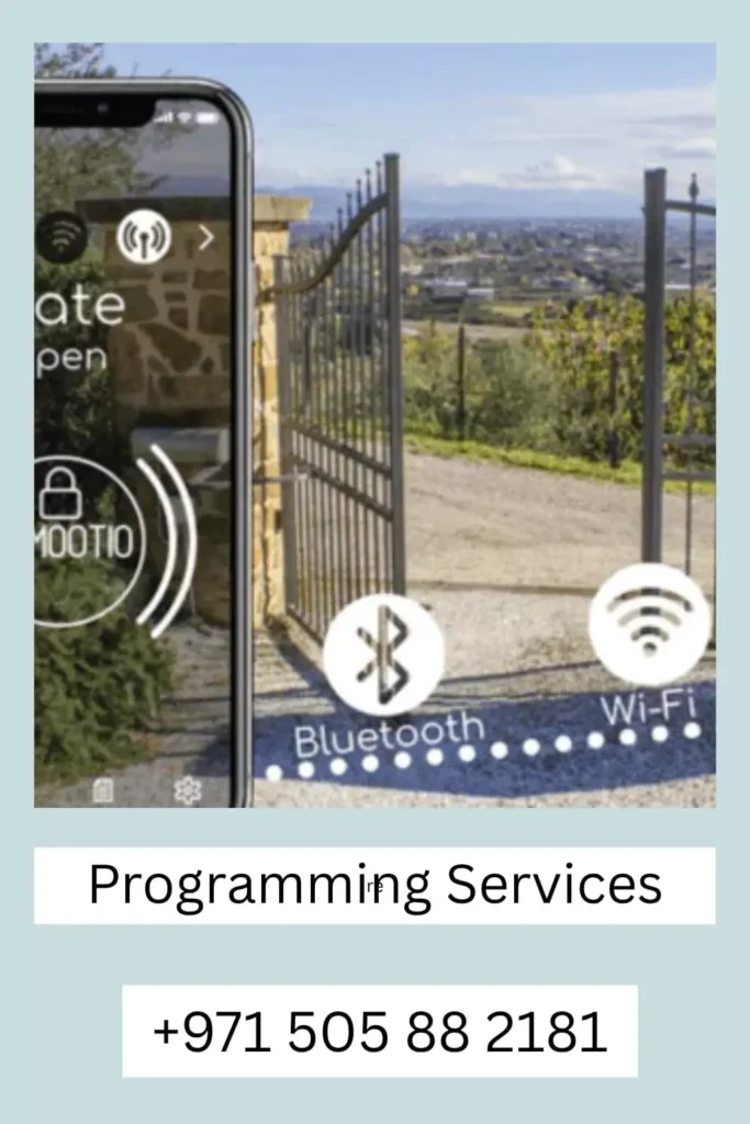 Expert gate programming services including Bluetooth and Wi-Fi connectivity in Al Shawamekh.